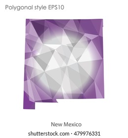 New Mexico state map in geometric polygonal style.Abstract gems triangle,modern design background. Vector illustration EPS10