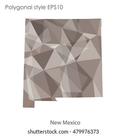 New Mexico state map in geometric polygonal style.Abstract gems triangle,modern design background. Vector illustration EPS10