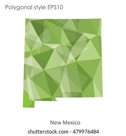 New Mexico state map in geometric polygonal style.Abstract gems triangle,modern design background. Vector illustration EPS10