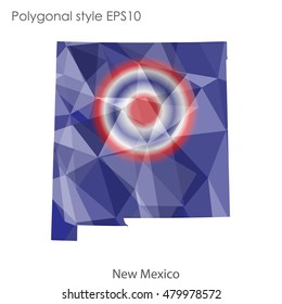 New Mexico state map in geometric polygonal style.Abstract gems triangle,modern design background. Vector illustration EPS10
