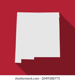 New Mexico state map with long shadow