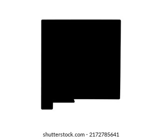 New Mexico state map. US state map. New Mexico silhouette symbol. Vector illustration