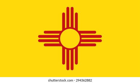 New Mexico state national flag. Vector EPS8