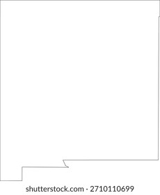 New Mexico State Outline Simple Vector Map Minimalist