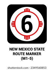 NUEVO MÉXICO CAMINO DE MARCADOR ESTATAL SIGNO SIMBOLSO MUTCD