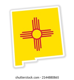 New mexico state sticker icon. Clipart image isolated on white background