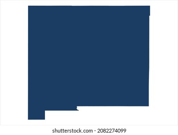 Nuevo México Estado de los EE.UU. Mapa ilustrativo del vector sobre fondo blanco