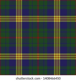 New Mexico Tartan Plaid pattern. U.S. State textile pattern background.