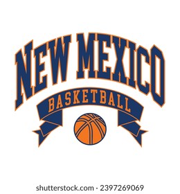 New Mexico typography design vector, usa state shirt design vector. Jersey design vector, T-shirt design for usa 