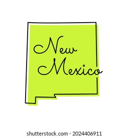 New Mexico - USA map vector stock illustration design template.