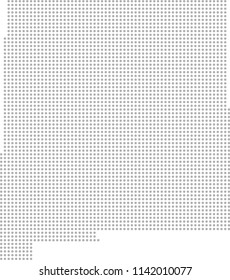 New Mexico USA state map dots vector outline, dotted map, point patterns map faded gray background image art