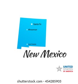 New Mexico USA State Map