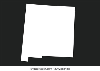 NEW MEXICO White Color on black Background