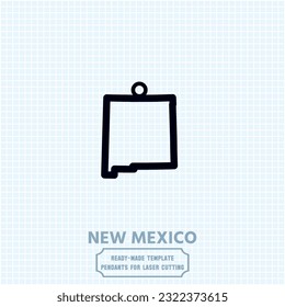 New Mexico in your heart, Indiana on your pendant. Our laser-cut metal template captures the essence of New Mexico's beauty. Unleash your creativity and craft a unique accessory that speaks volumes.