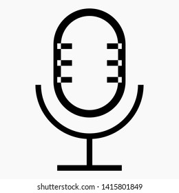 New Microphone icon. New  Microphone icon vector. New microphone icon image. New microphone icon illustration