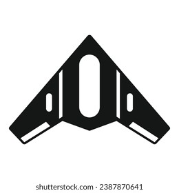 New military drone icon simple vector. Robot ai equipment. Smart digital map