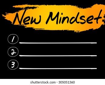 New Mindset Blank List, vector concept background