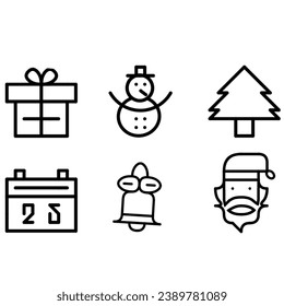 New Mini Icon Set — Christmas icon vector illustration. Design for Christmas and New Year celebrations.