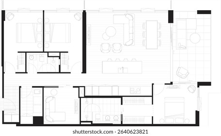 new minimal Apartment floor plan 