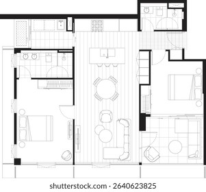 new minimal Apartment floor plan 