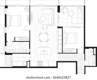 new minimal Apartment floor plan 
