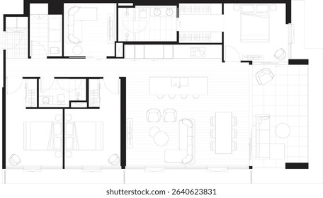 new minimal Apartment floor plan 
