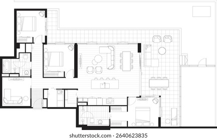 new minimal Apartment floor plan 