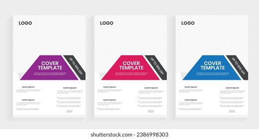 New minimal style creative one-fold brochure cover template, editable annual booklet, media kit, template, A4 format high-quality business corporate brochure cover layout