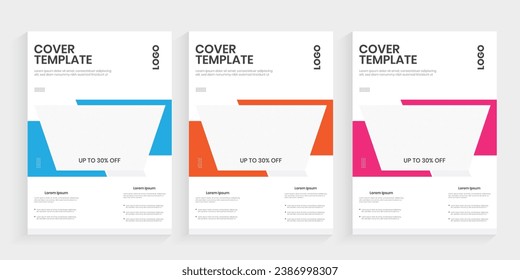 New minimal style creative one-fold brochure cover template, editable annual booklet, media kit, template, A4 format high-quality business corporate brochure cover layout