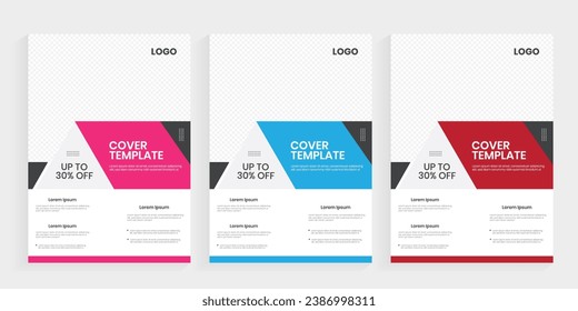 New minimal style creative one-fold brochure cover template, editable annual booklet, media kit, template, A4 format high-quality business corporate brochure cover layout