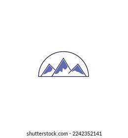 Nuevo diseño de logotipo de vectores de montaña