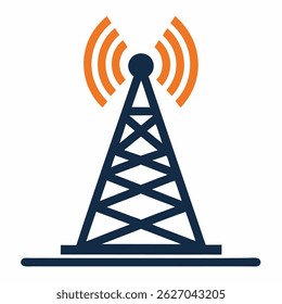 new mobile network tower vector icon with white background