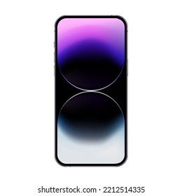 new mobile phone model in 2022 gradient purple tone Black frame is a popular mobile phone The most popular in the world