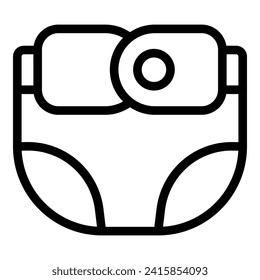 New model adult diaper icon outline vector. Napkin slender. Flexible tape