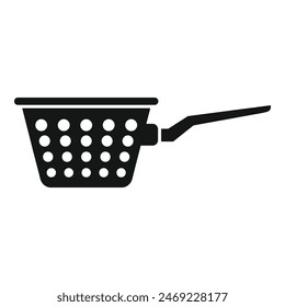 Nuevo modelo colador icono Vector simple. Elemento de cocina. Objeto Drain