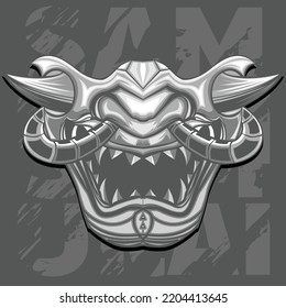 new model samurai mask mirror design with semi robot shape. premium oni mask