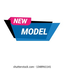 New model sign banner - speech bubble,label,sticker 
