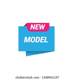 New model sign banner - speech bubble,label,sticker 