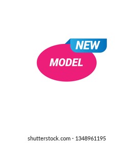 New model sign banner - speech bubble,label,sticker 