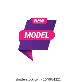 New model sign banner - speech bubble,label,sticker 