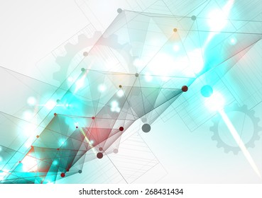New Model Technology Business Background. Abstract innovation solution.