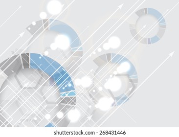 New Model Technology Business Background. Abstract innovation solution.