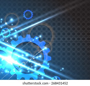 New Model Technology Business Background. Abstract innovation solution.