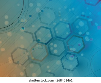 New Model Technology Business Background. Abstract innovation solution.