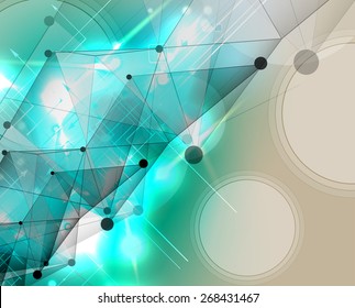 New Model Technology Business Background. Abstract innovation solution.