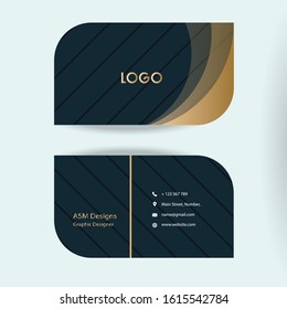 New modern 2020 Creative Simple Luxurious Gold And Black Style Business Card