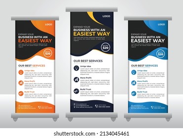 New modern abstract corporate business roll up banner,creative minimal x banner stand for commercial and Multipurpose Use professional design