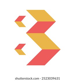 new modern abstract square creative Letter B initial logo design vector template