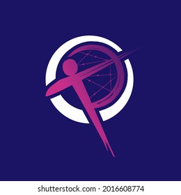 new modern approach initial P Letter logo design vector graphic concept illustrations
