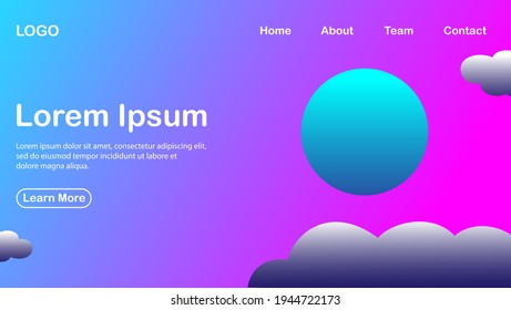 new modern background with gradient color and liquid circle shape premium vektor 